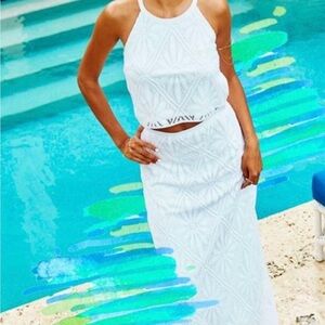 Lilly Pulitzer Nicole Lace Crop Yop and Maxi Skirt Set